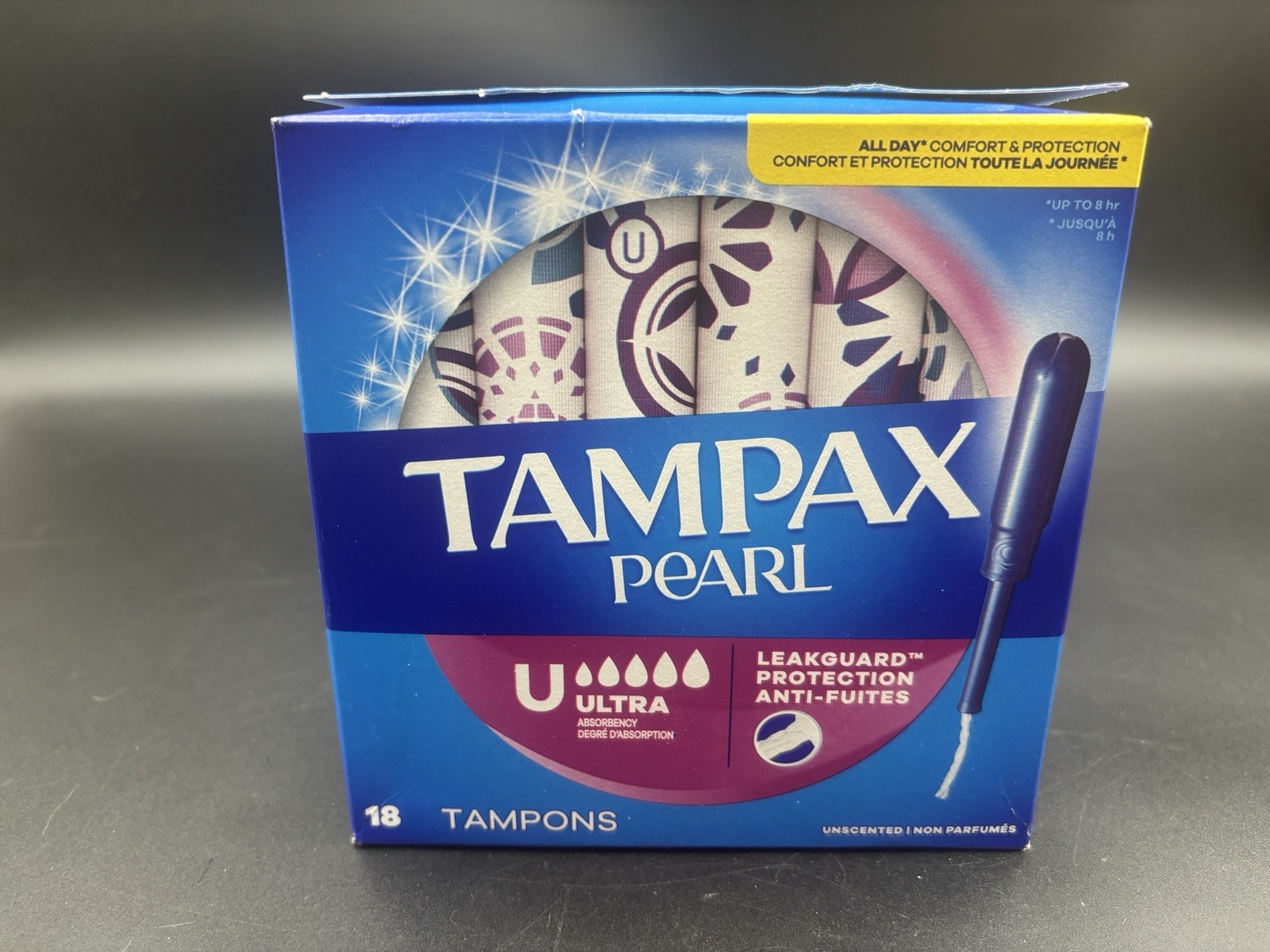 New Tampax Pearl Ultra Tampons Unscented 18 Count – LeakGuard Protection