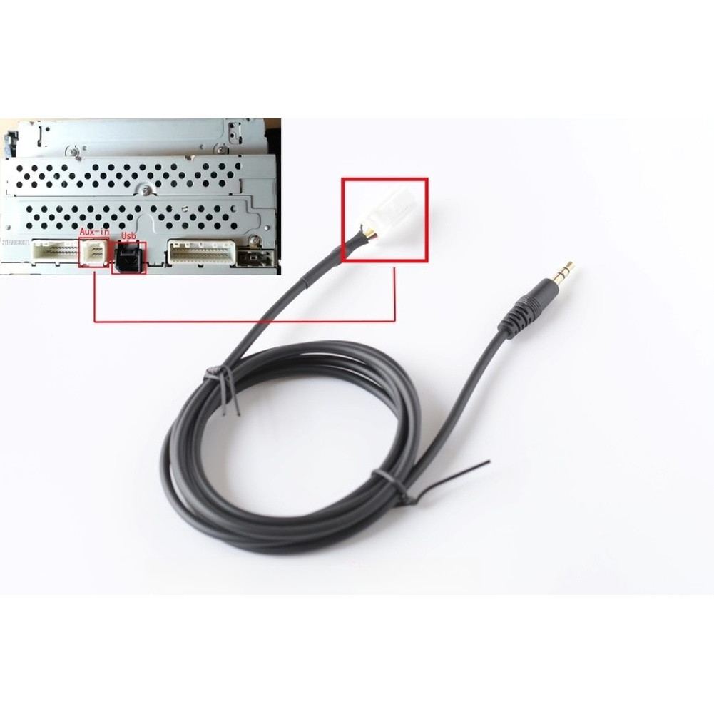 Aftermarket 8Pin to AUX 3.5mm Male Cable for Nissan Car Radio 150CM ABS