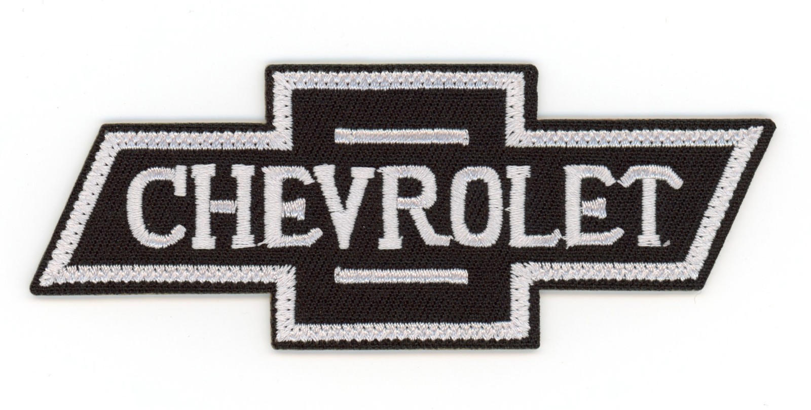 Chevrolet Patch Black & White Chevy Logo Embroidered Iron-On Sew-On Retro Vest