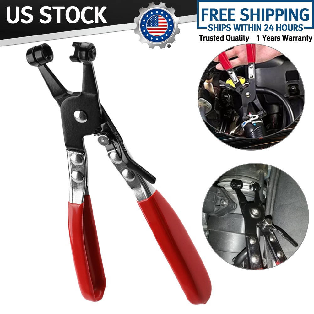 Automotive Ring-Type Flat-band Swivel Installation Hose Clamp Plier Repair Tool