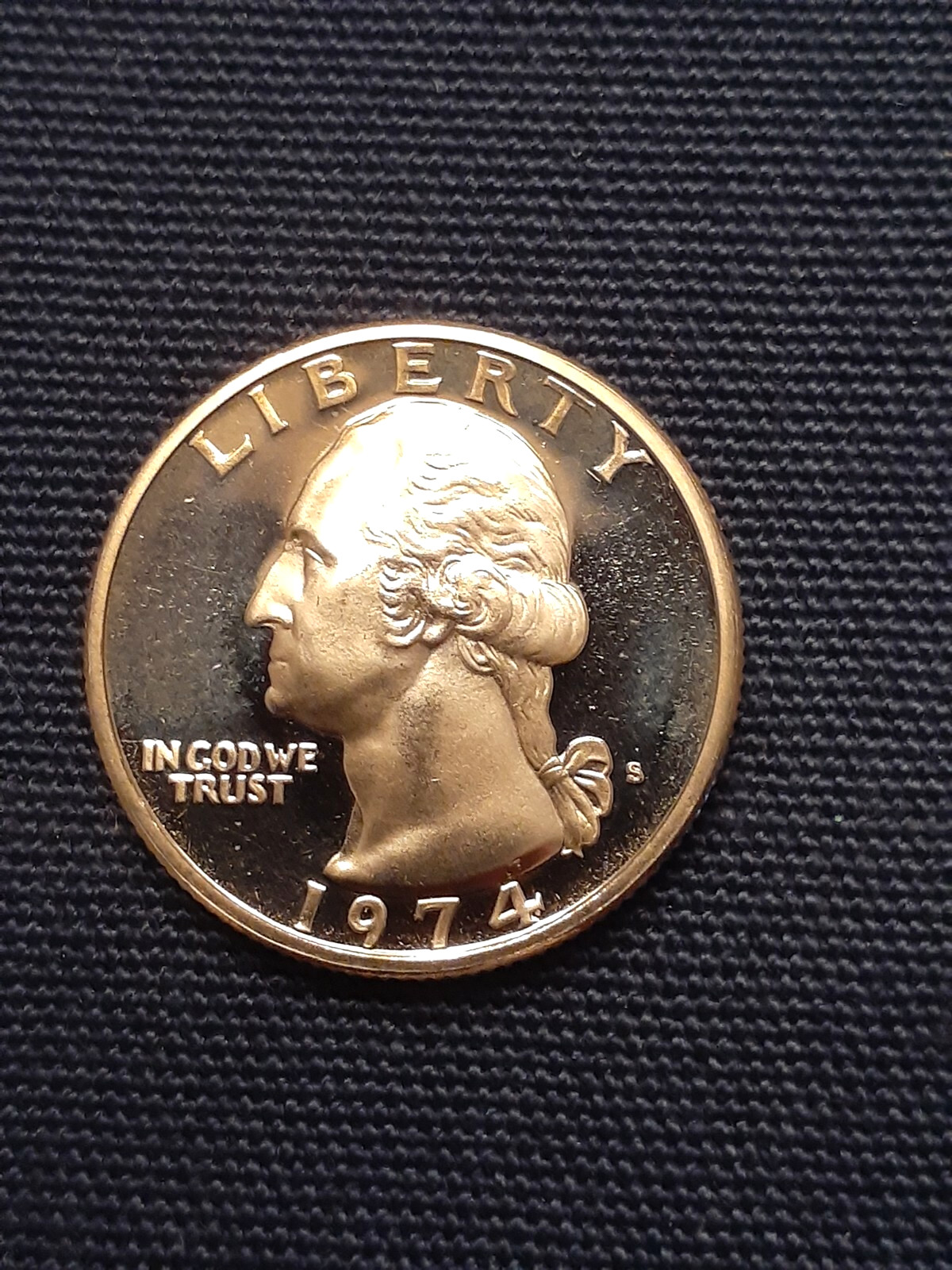 1974 S   WASHINGTON QUARTER   PROOF   CLAD