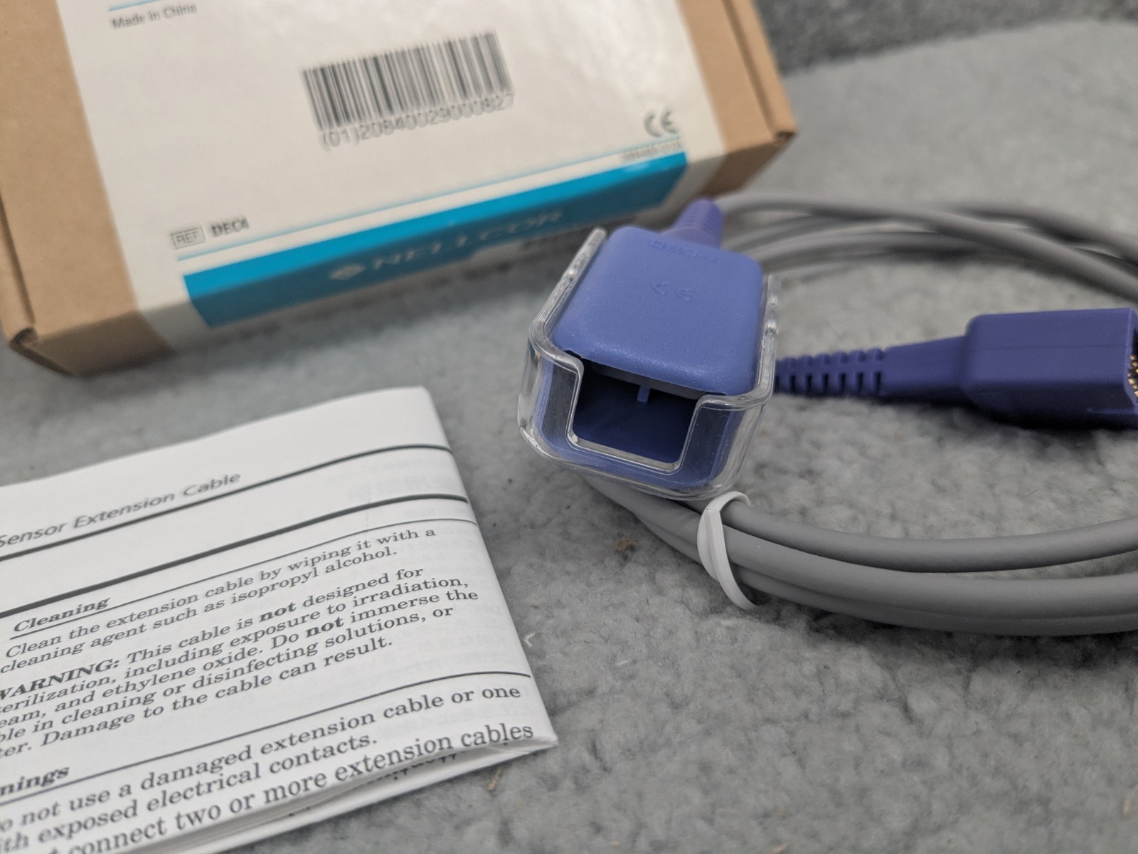 Nellcor DEC-4 SPO2 Sensor Extension Cable, New Open Box, Tyco,