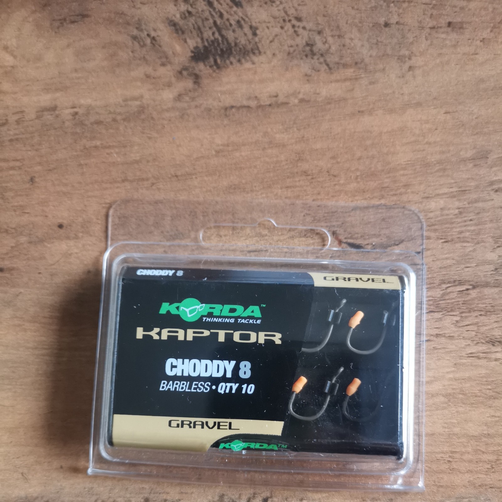 Korda Kaptor Choddy Hooks Size 8 barbless, Carp Fishing