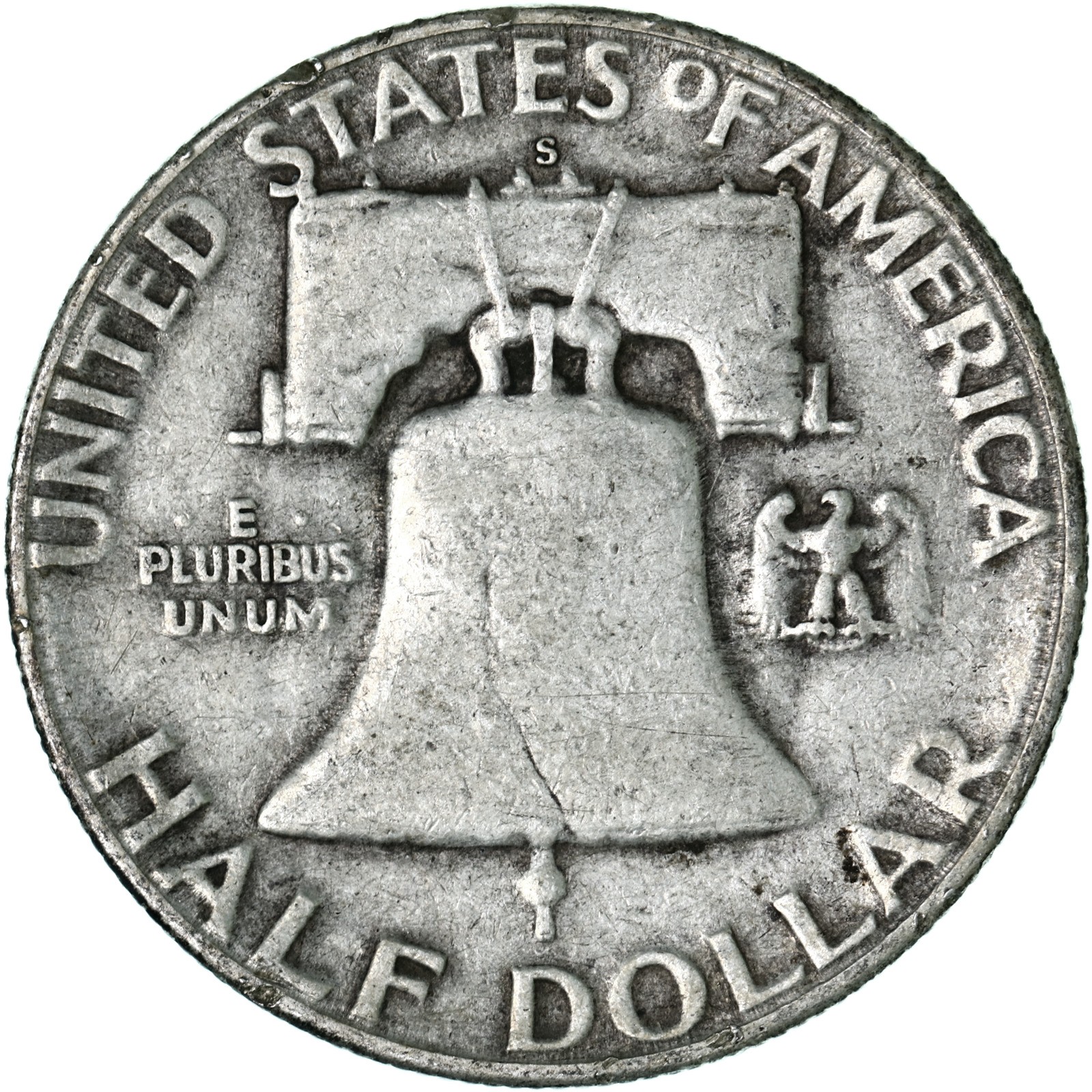 1954 S Franklin Half Dollar Fine 90% Silver