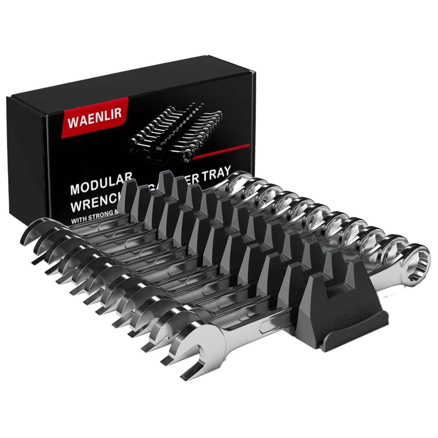 12PCS Magnetic Wrench Organizer Set - Customizable & Efficient Tool Storage