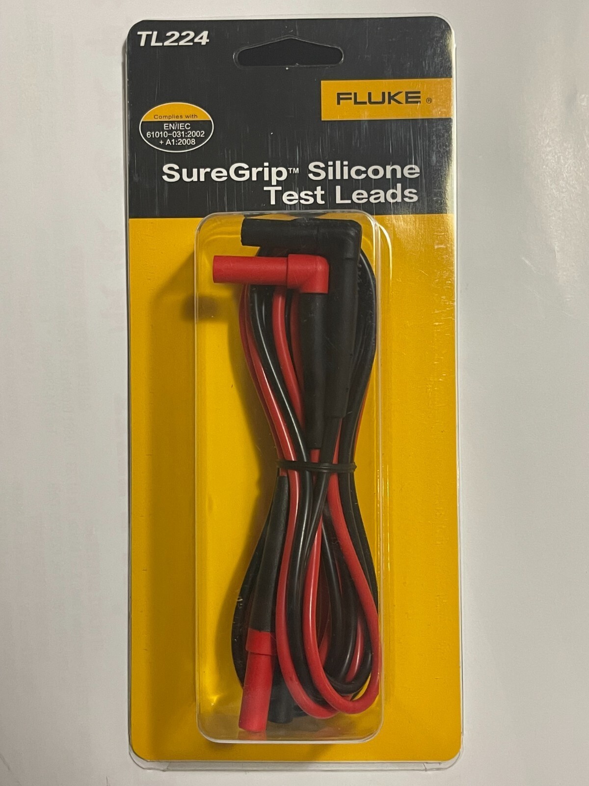 Fluke TL224 SureGrip Silicone DMM Right Angle Test leads USA