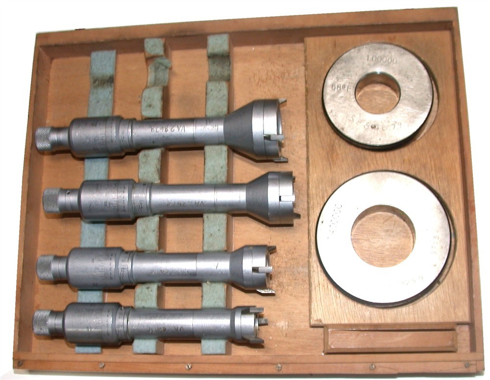 Etalon .800" to 1.600" Inside .0001" Micrometer Set w/ Standards #531B