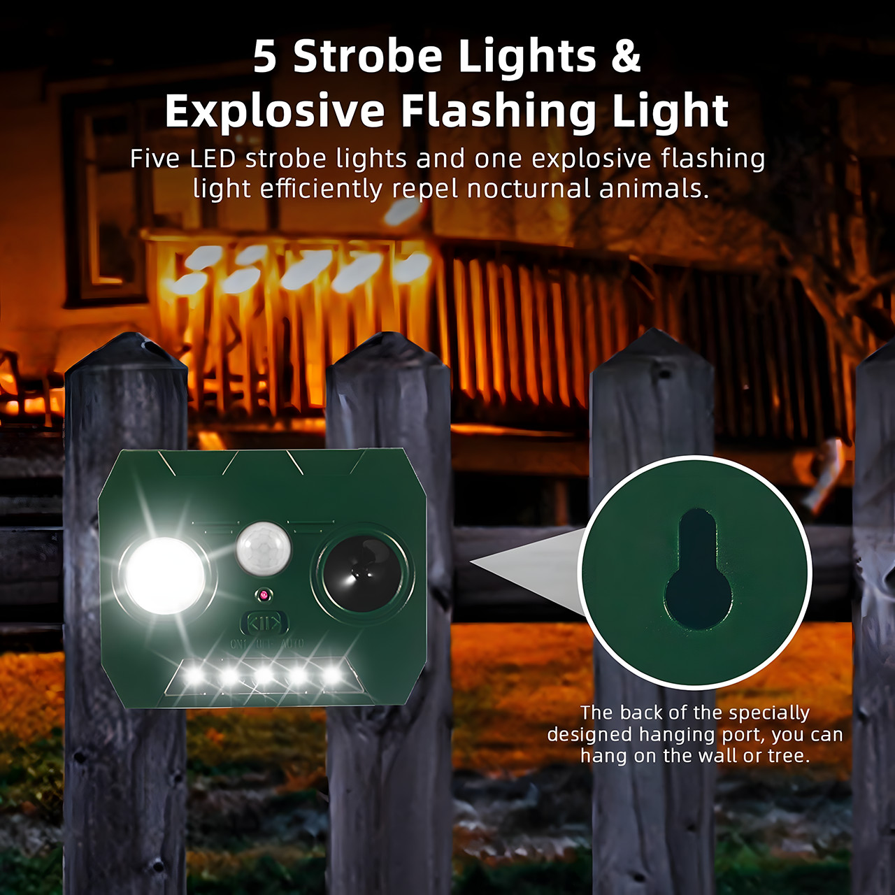 4 pcs Solar-powered mouse repeller (Large size, left flashing)