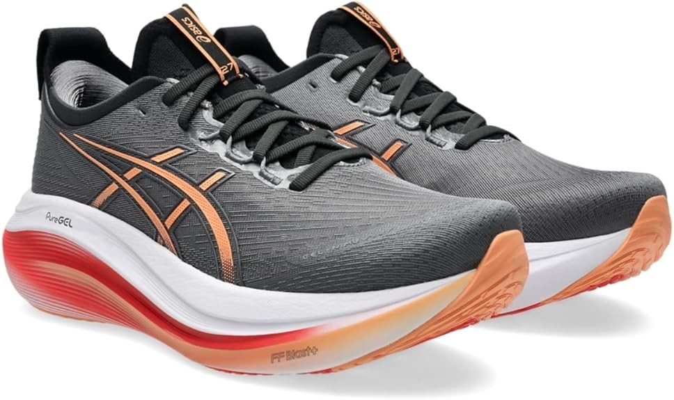 Asics Nimbus Gel 27 Men Shoe Grey Red Sneaker