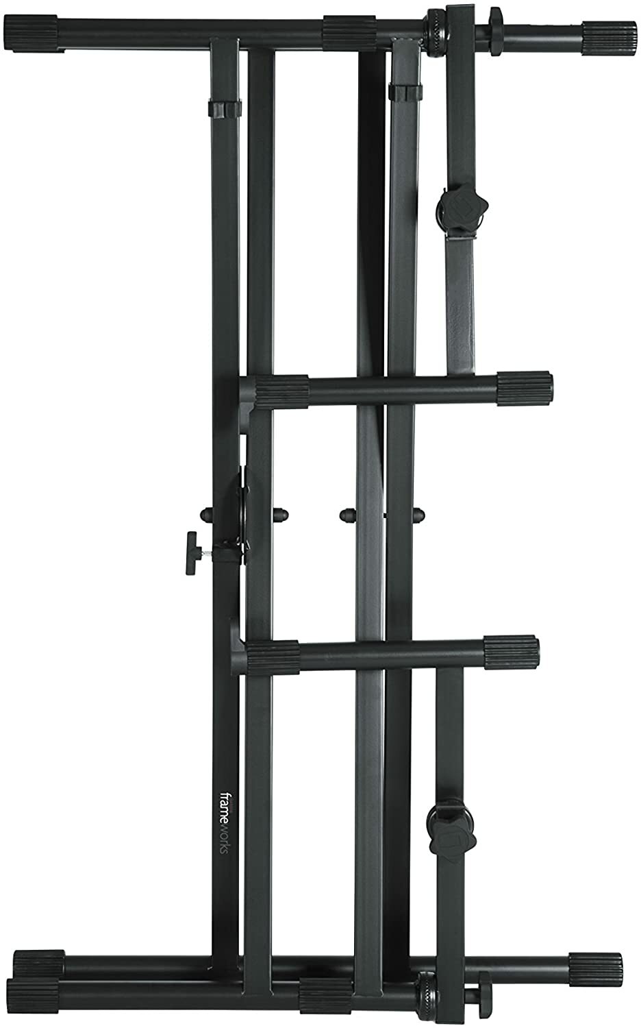 Gator Frameworks Deluxe Two Tier X-Style Keyboard Stand with Adjustable Height