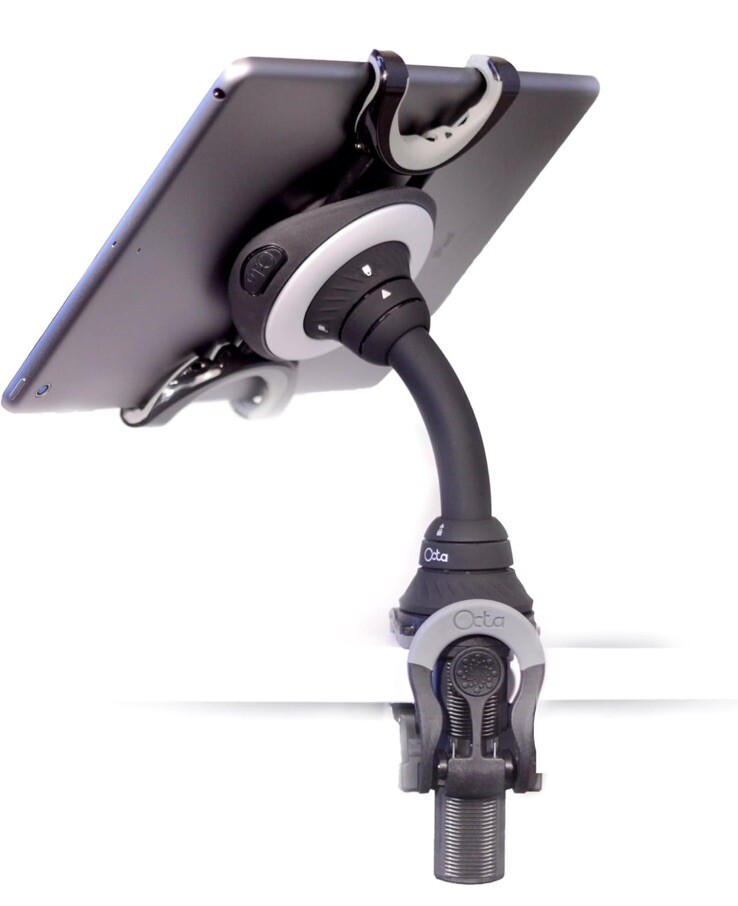 OCTA Lynx Ultimate 360° iPad Holder & Companion for Home,  Black and Silver