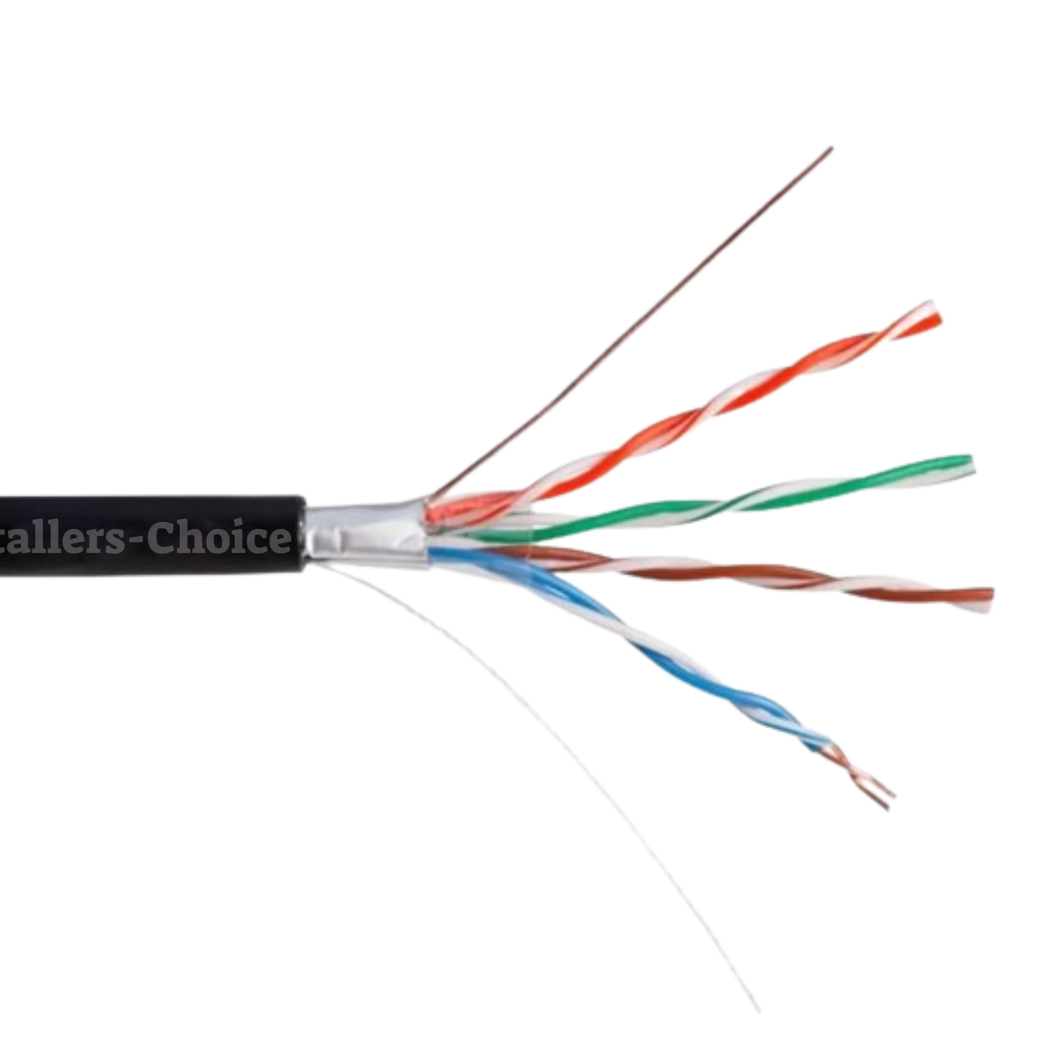 Cat5e 1000FT Outdoor Shielded FTP Ethernet Cable - UV Resistant, Direct Burial