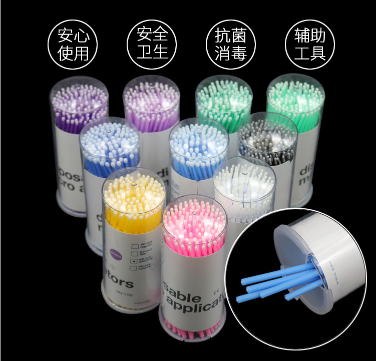 100 Dental Micro Brush Material Tooth Applicators Eyelashes Extension