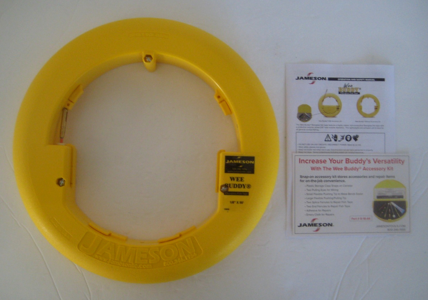 Jameson Tools 8-18-50 Wee Buddy® Fiberglass Fish Tape, 1/8 in. x 50 ft. NEW