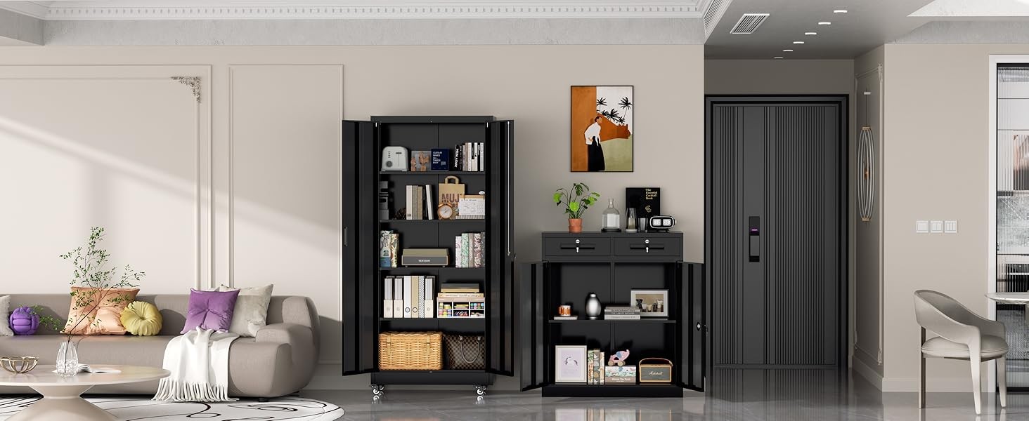 Heavy Duty Tool Cabinets, Garage Storage Cabinet Adjustable Shelves & Lockable