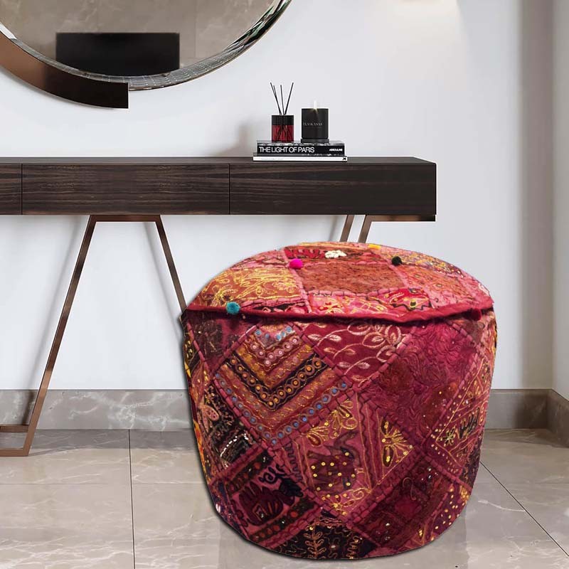 24" BIRTHDAY GIFT DÉCOR OTTOMAN POUF BENCH FOOTSTOOL POUFFE PILLOW CHAIR COVER