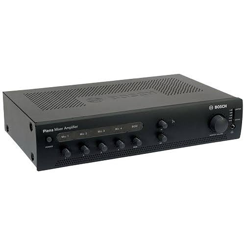Bosch Plena Mixer Amplifier 4 Channel Mic & BGM Inputs Limiter Tabletop Black