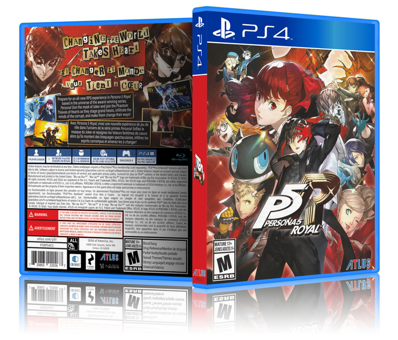 P5: Persona 5 Royal - Replacement PS4 Cover and Case. NO GAME!!