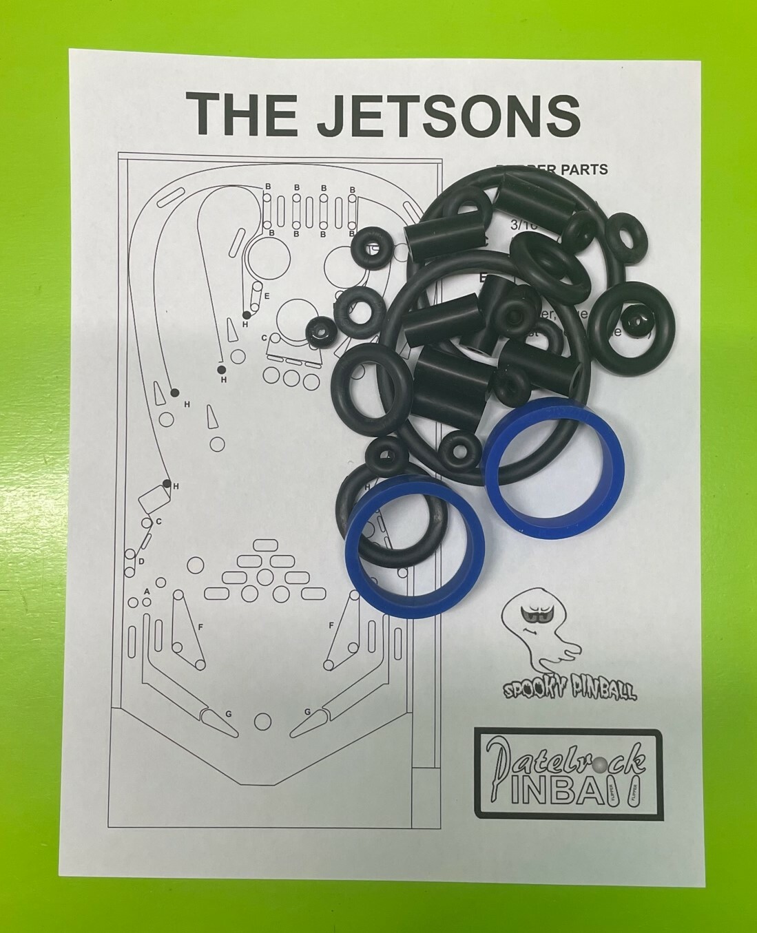 Spooky The Pinball Compagny The Jetsons Rubber Ring Kit ***Customize your Kit***