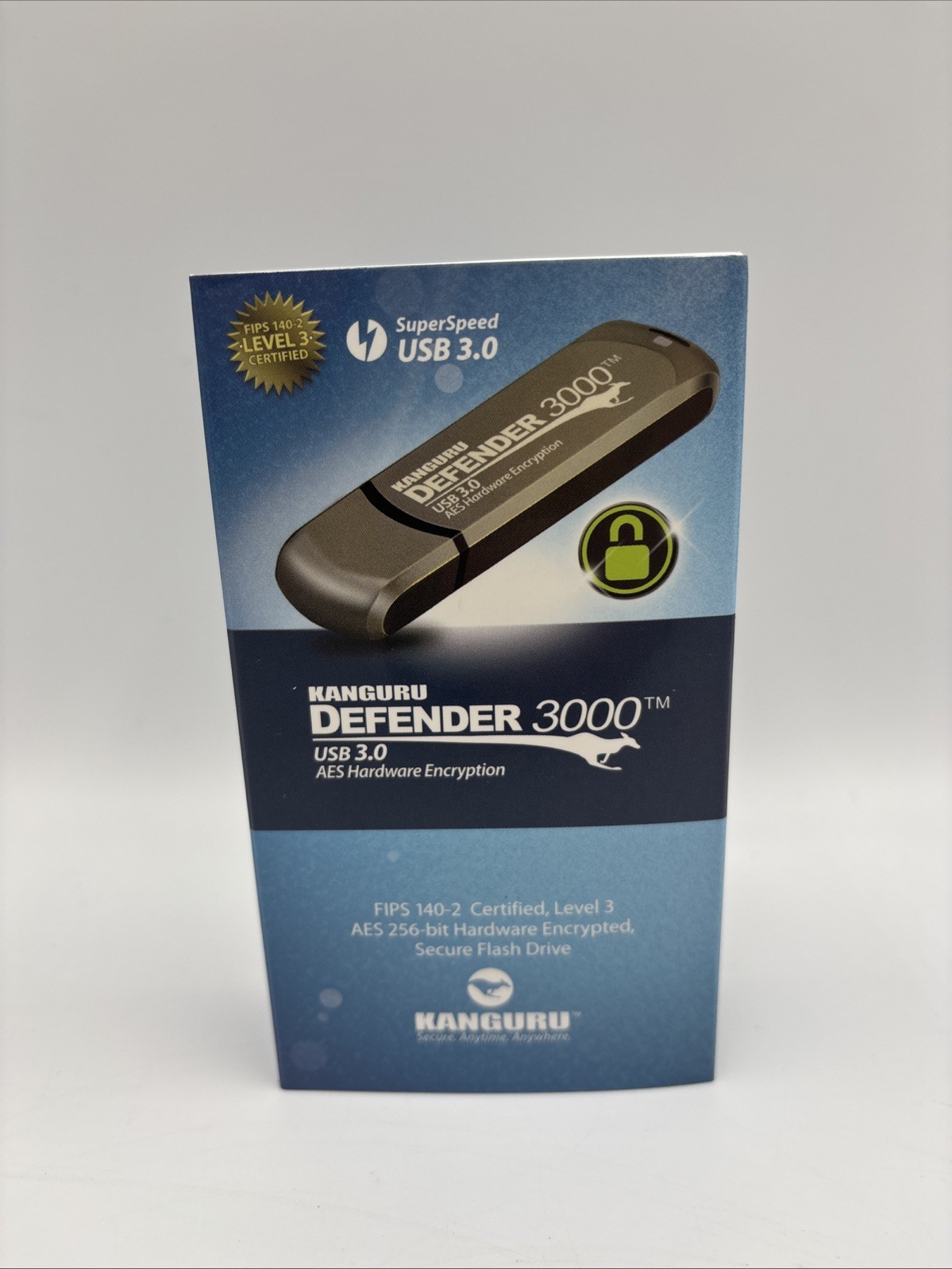 Kanguru Defender 3000tm Kdf3000-64G Usb 3.0 Flash Drive AES Hardware Level 3