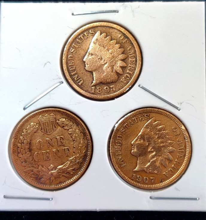 Indian Head Cents 3 per Pak - random years betwwn 1897-1908