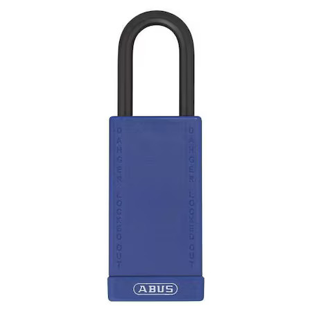 Abus 74Lb/40 Ka Blue Lockout Padlock, Keyed Alike, Plastic-Covered Aluminum,