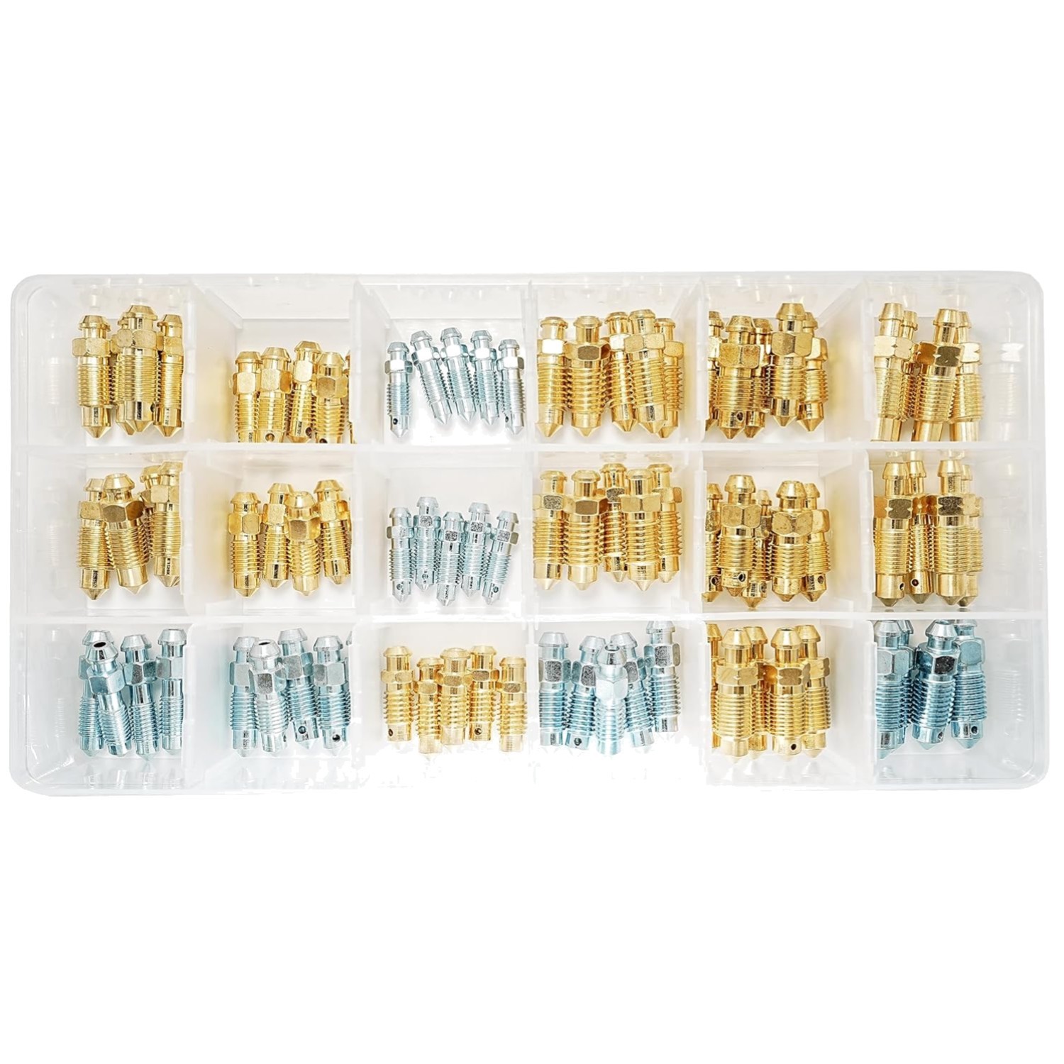 Brake Valve Screw Assortment 90 PCS, SAE & Metric Bleeding Screws