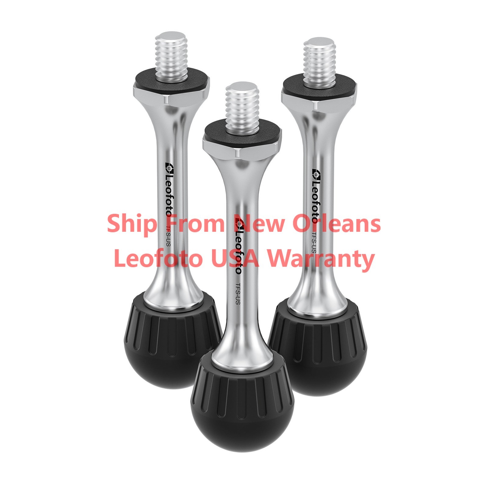 Leofoto TFC-US TFS-US TFS-US-L Set of 3 Claw/Rubber/Spike Feet 3/8" Thread