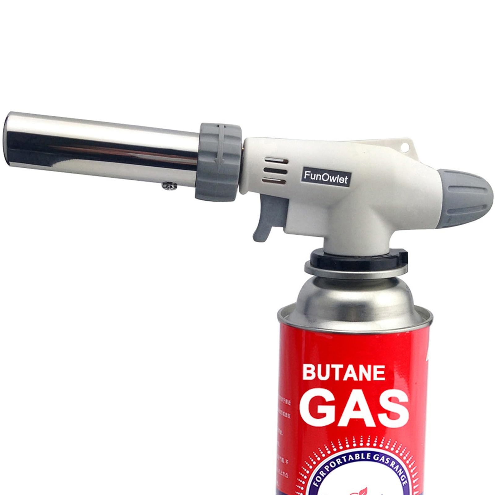 Butane Torch, Reverse Use Culinary Kitchen Blow Lighter with Adjustable Flame...