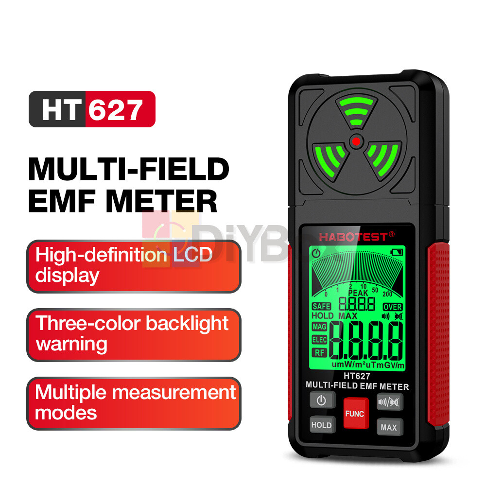 HABOTEST Radiation Detector EMF Meter HT627 Digital Electromagnetic Frequency