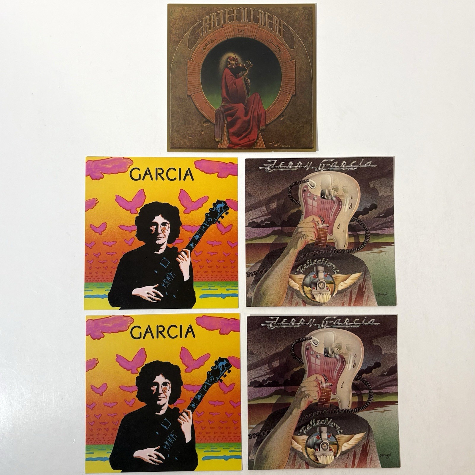 Grateful Dead Lot 5 Vintage Promo Cards 1970’s Jerry Garcia Blues For Allah