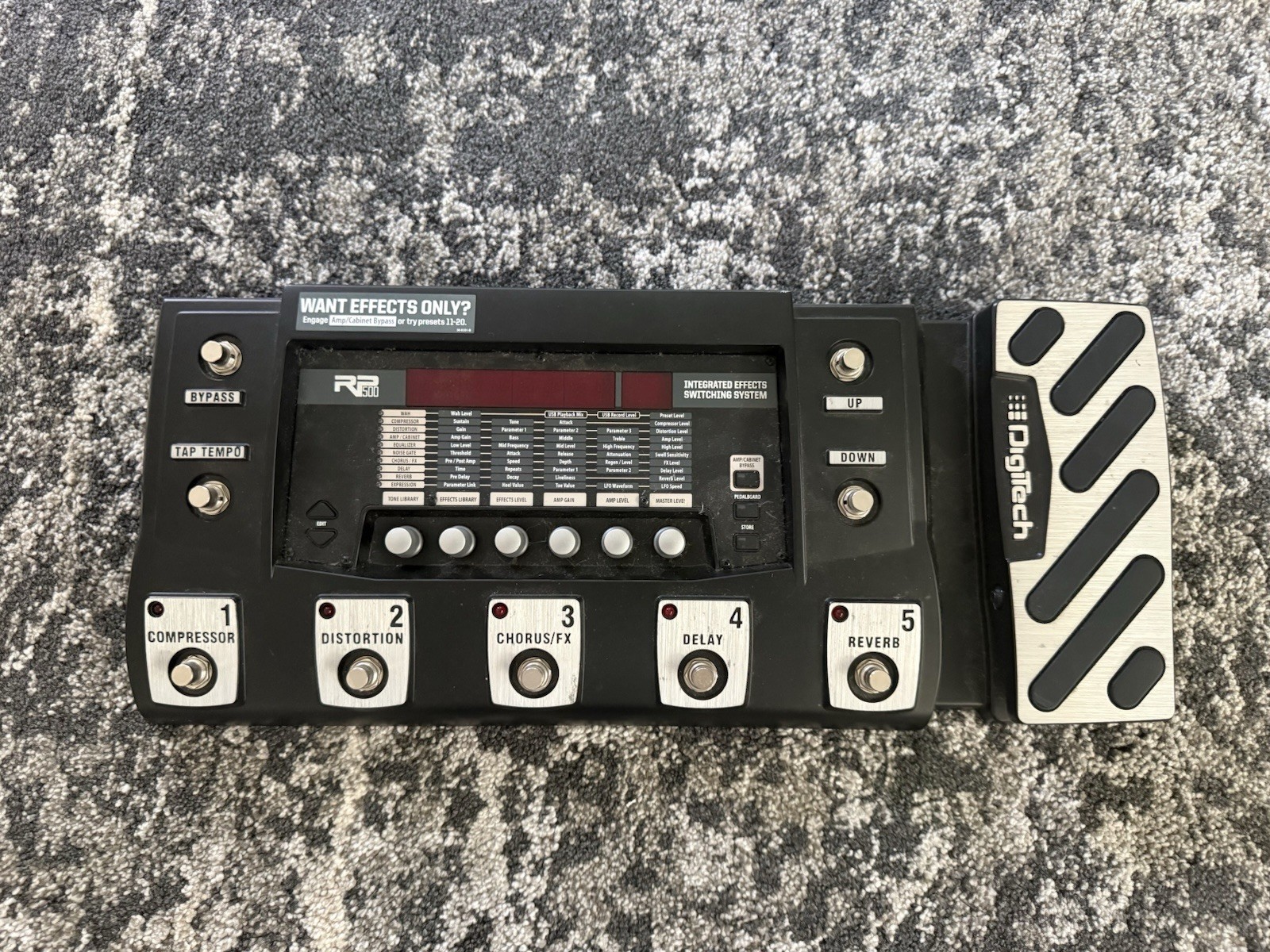 Digitech RP500 Multi Effects Processor Integrated System Guitar Pedal + PSU