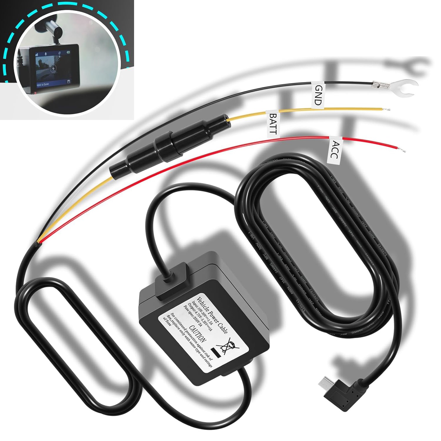 for 010-12530-03 Garmin Parking Mode Power Cable Fit Dash Cam 45 55 65W 66W Mini