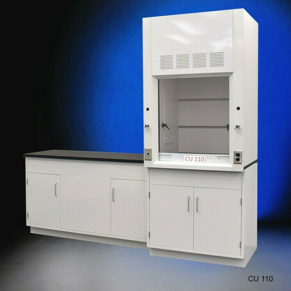 Fisher American Laboratory 3ft Fume Hood w/ General Storage &5' Cabinet / E1-280