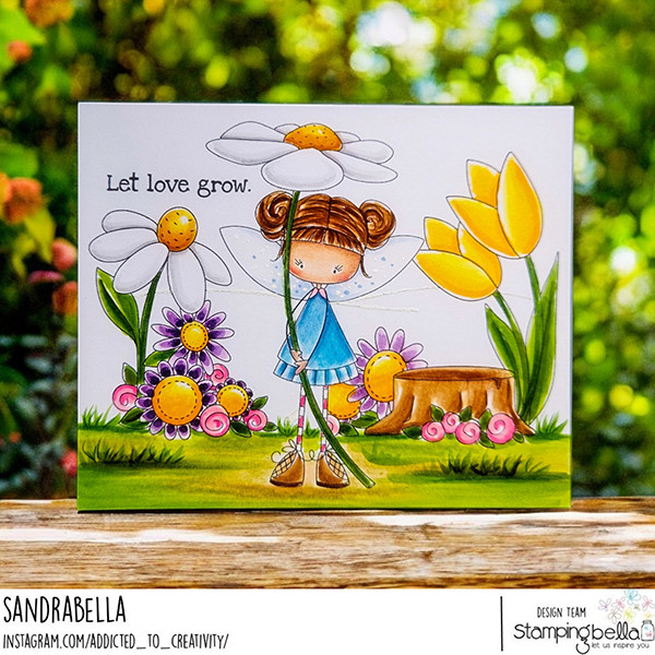 SPRING BACKDROP-Stamping Bella Cling Rubber Stamp-Craft-Whimsabella Background