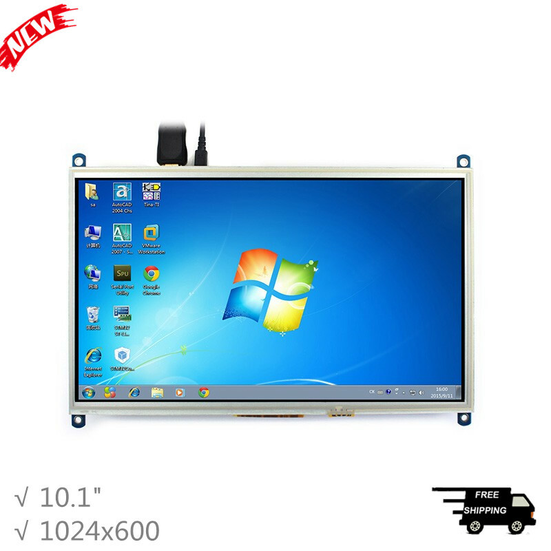 10.1-inch Resistive Touch Screen Panel 1024x600 HDMI LCD HDMI without Shell