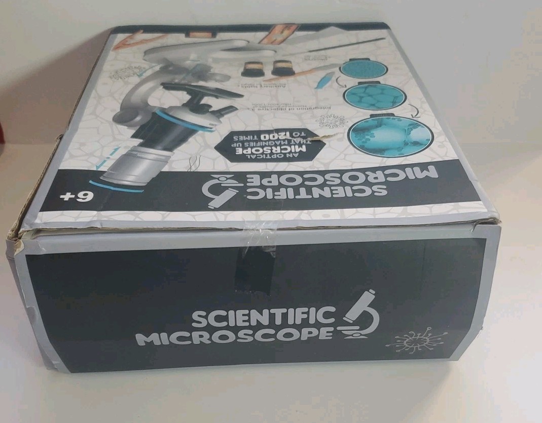 Microscope for Kids & Beginners: 100x, 400x, 1200x Magnification -Toy Microscop