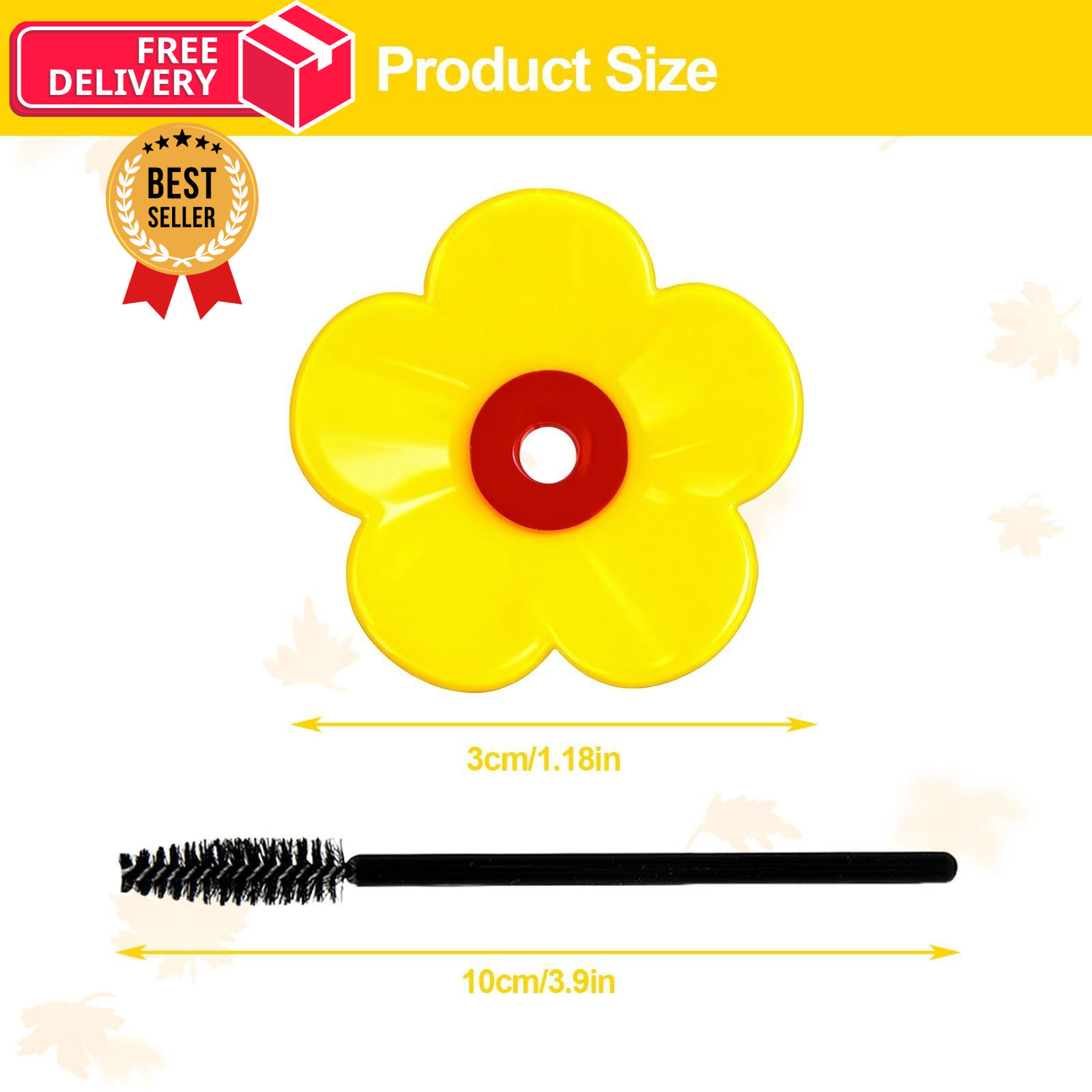 12pcs Hummingbird Feeder Replacement Flowers 12PCS, Yellow