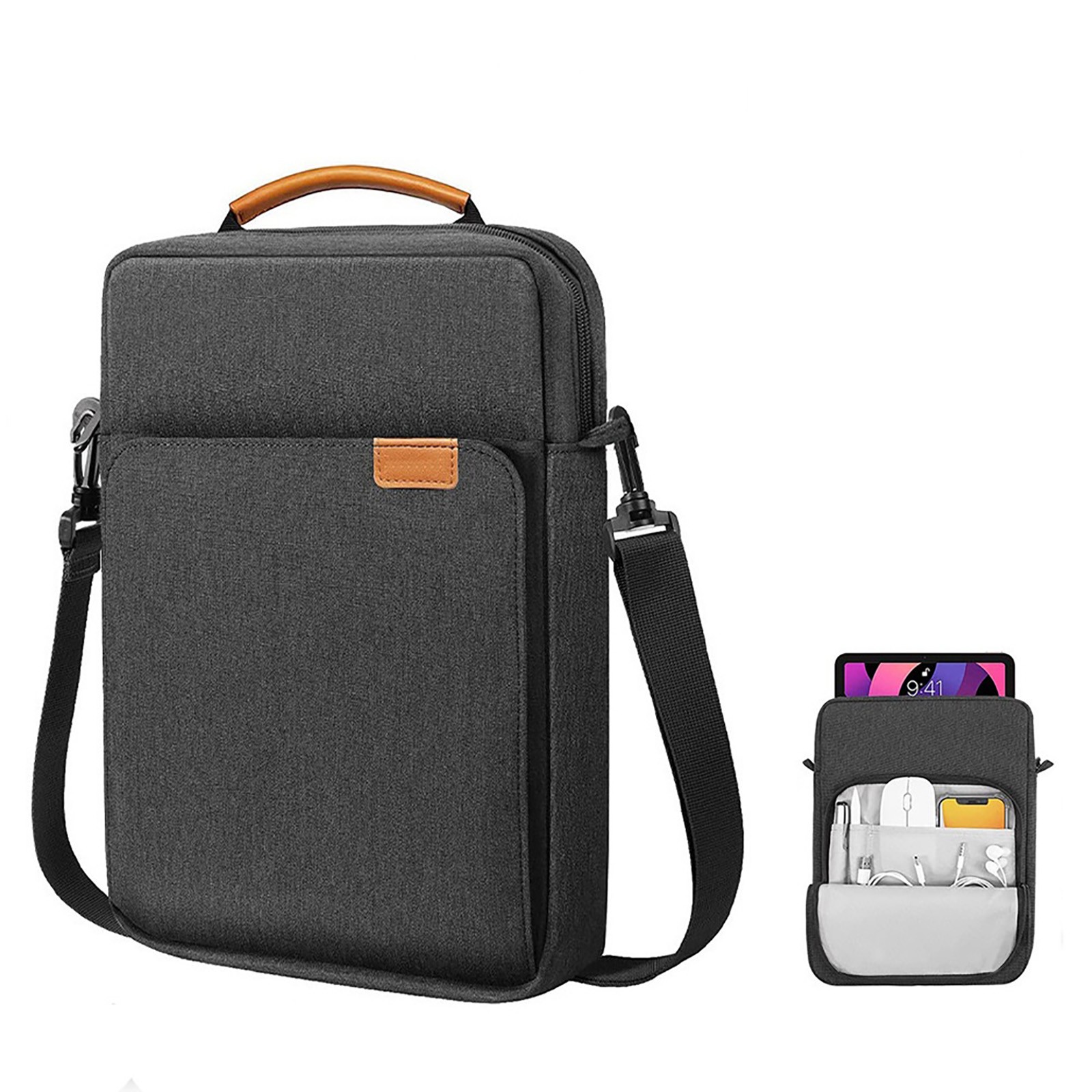 1Pc 9-11" Tablet Sleeve Case Briefcase Adjustable Shoulder Bag for iPad Pro 11"