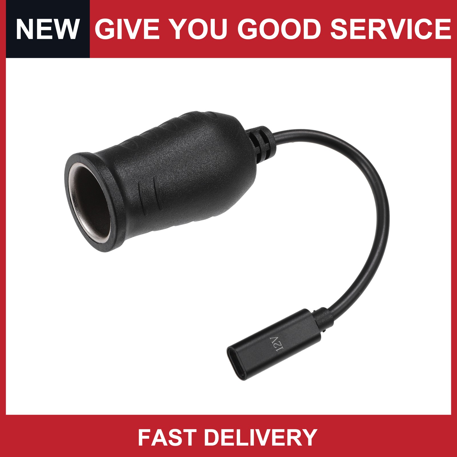 Universal 12V Interior USB Type C Female Cigarette Lighter Adapter Pack of 1