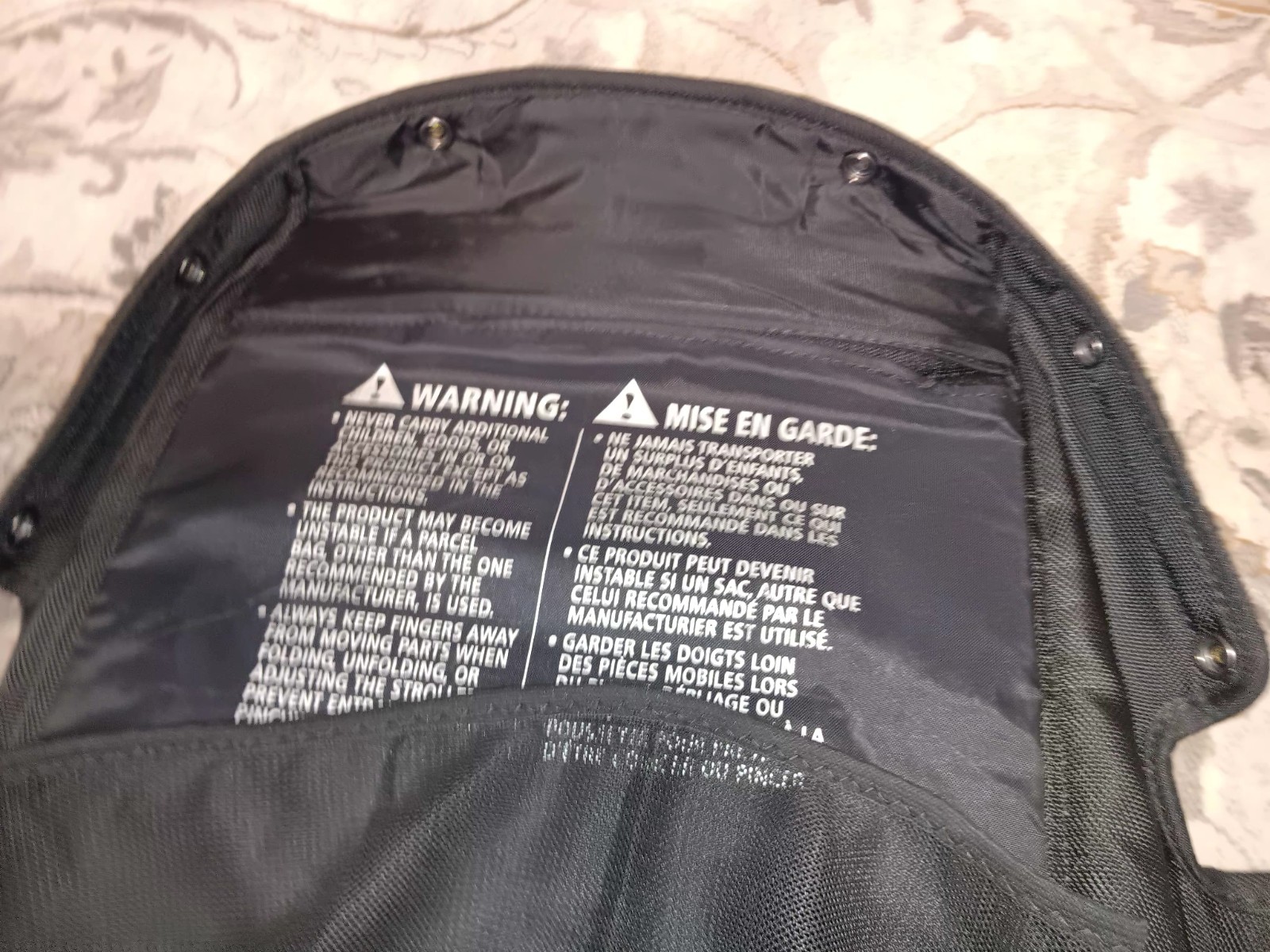 City Select BABY JOGGER Stroller Seat Fabric ONLY Cover BLACK Model BJ23410