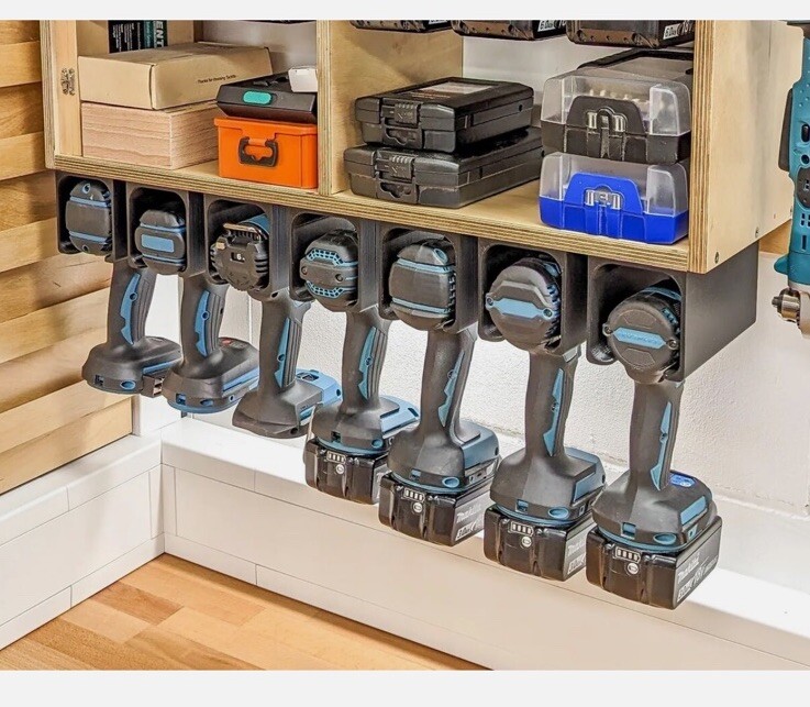Universal cordless Drill Holder/Mount (Makita, DeWalt, Bosch, Festool) - 3 CT