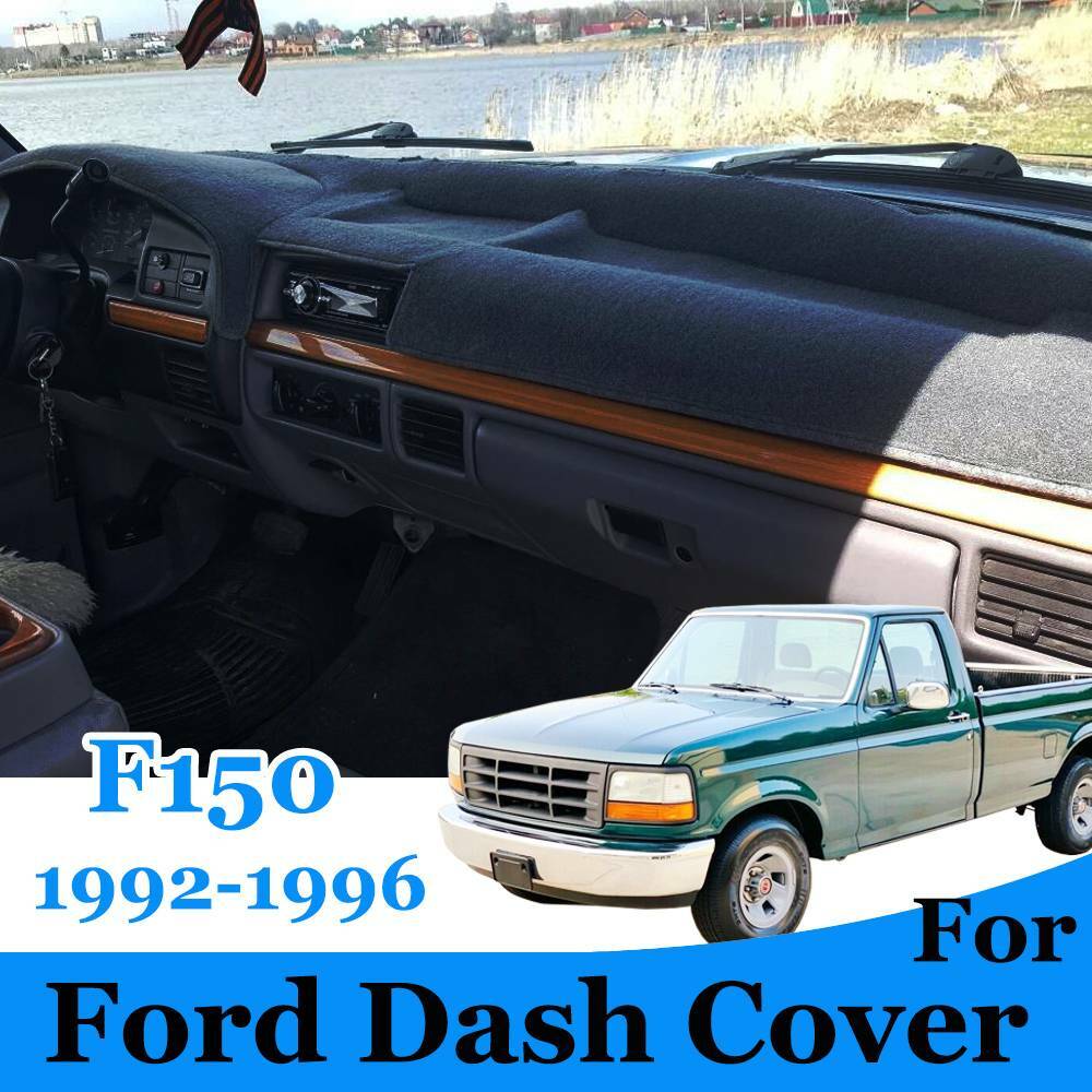 For Ford F150 F250 F350 Dash Cover Mat Dashmat 1992 1993 1994 1995 1996 Black