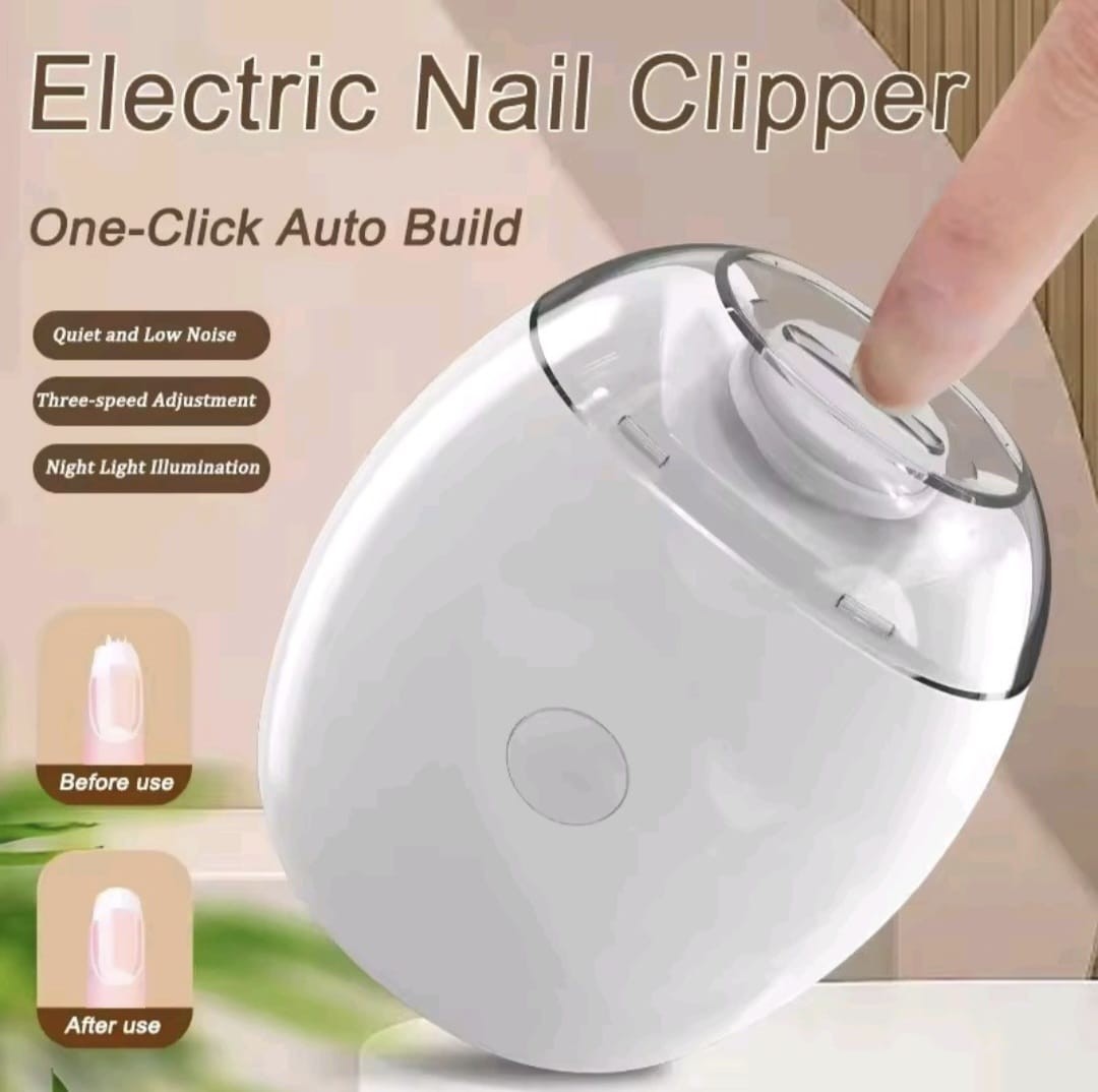 Electric Nail Grinder Automatic LED Trimmer Toe Cutter Clipper Rechargeable