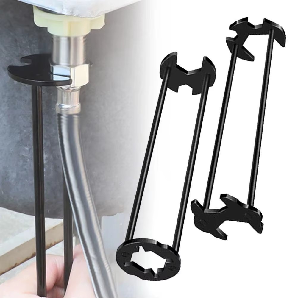 Multifunctional Sink Wrench Set, 2-Pack Basin and Faucet Wrench Tool with Fou...
