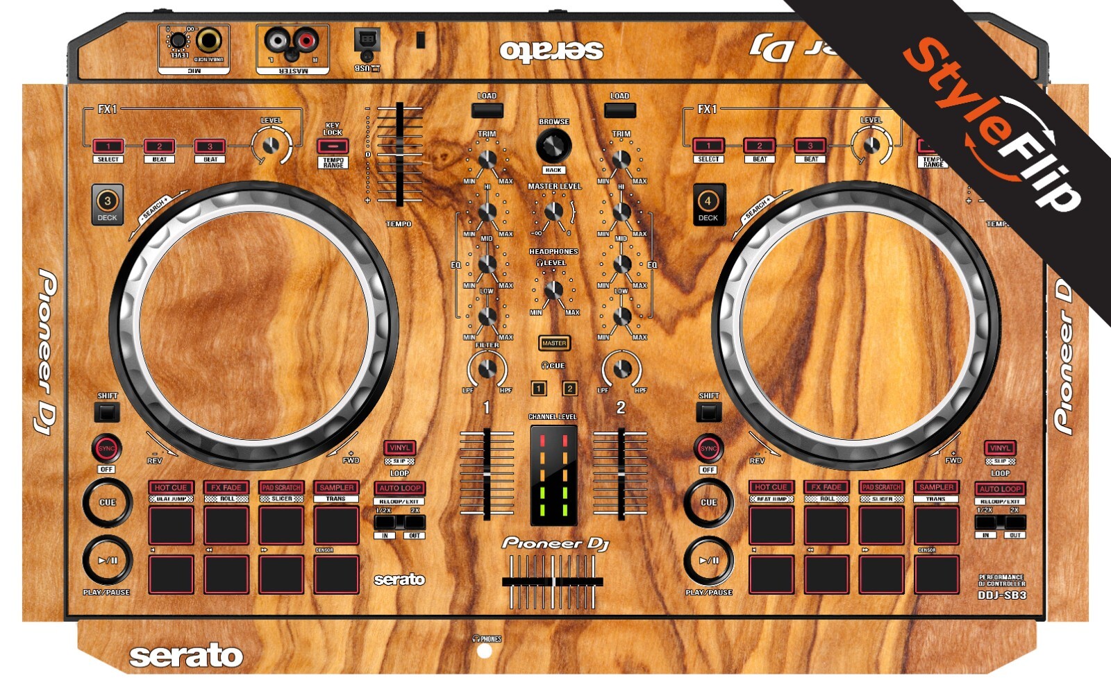 Pioneer DDJ-SB3 Skin | Wood #6 | Protective Decal | StyleFlip Skins