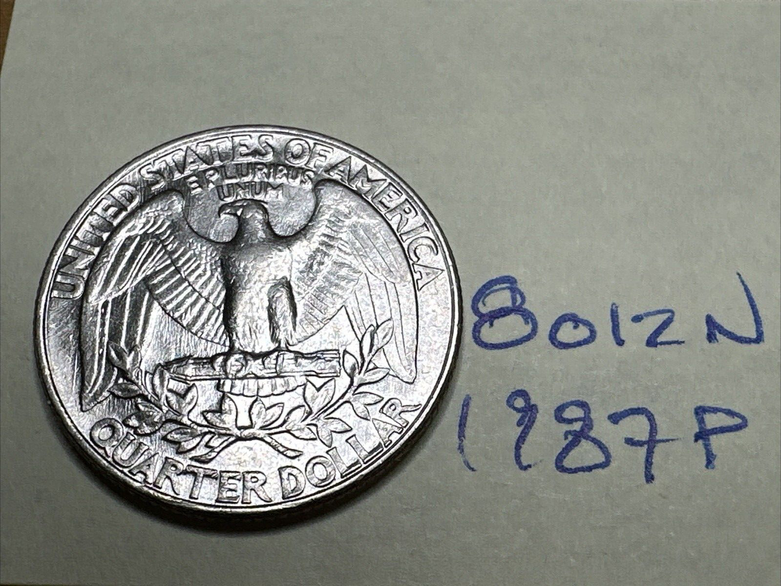 1987 P Washington Quarter 25C 8012N