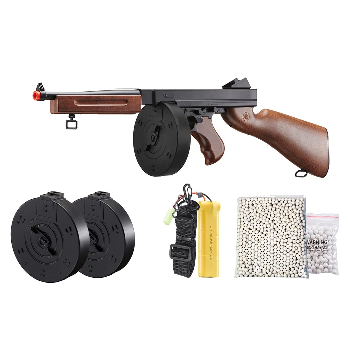 Faux Wood Electric Airsoft Gun Full Auto Lightweight 6mm 250 285 FPS Ready to...