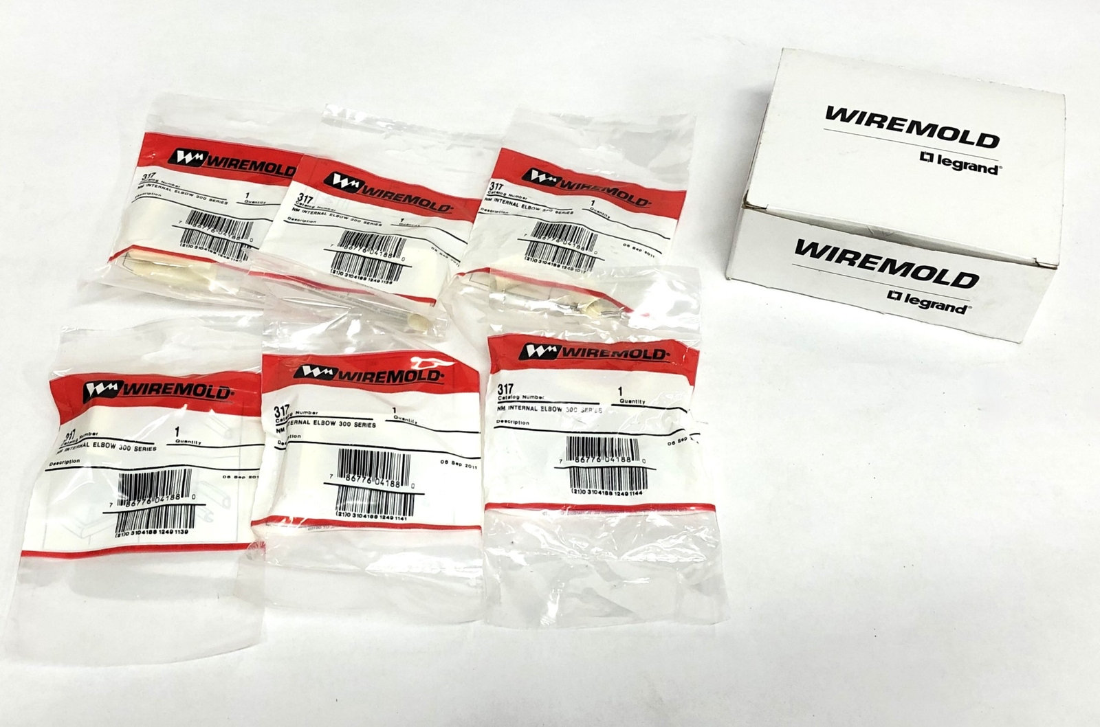 Legrand Wiremold NM Internal Elbow 300 Series 317 [Lot of 6] NOS
