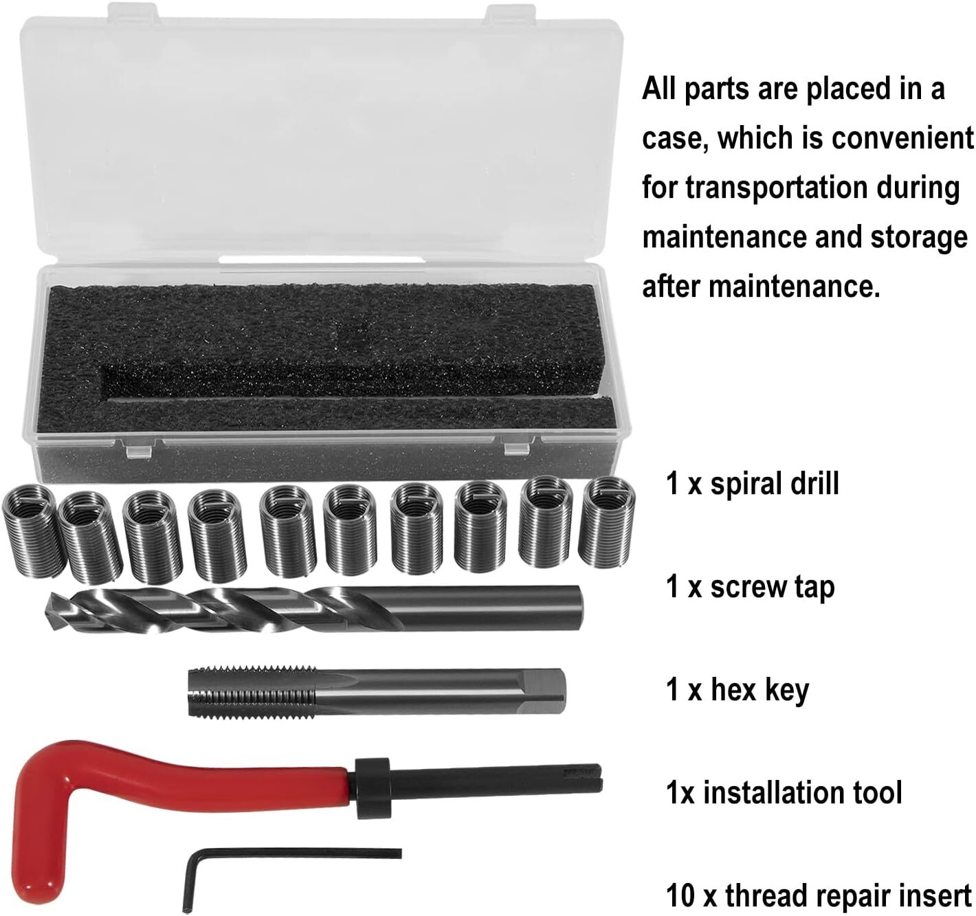 1420 Thread Repair Tool Kit M11mm x 1.5 for Honda B16 Engine Cylinder for Toyota